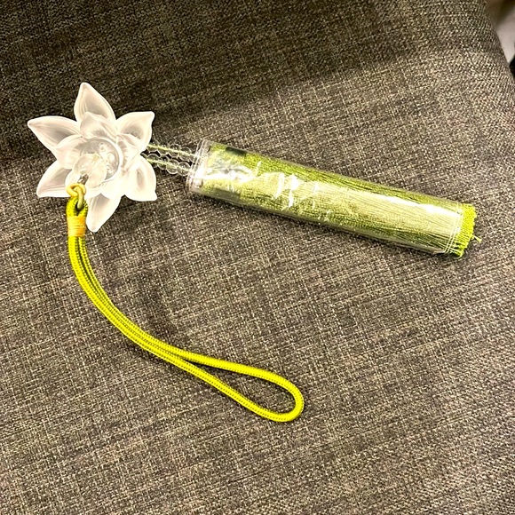 Lucky Lotus silent windchime car mirror decor door knob keychain jade like Glass - Picture 3 of 14